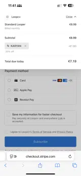 LoopCV coupon verification screenshot