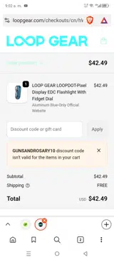 GUNSANDROSARY10 coupon verification screenshot