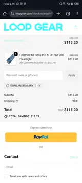 GUNSANDROSARY10 coupon verification screenshot