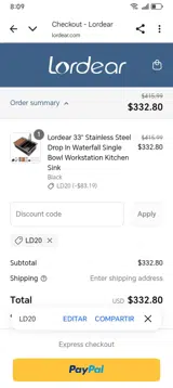 LD20 coupon verification screenshot
