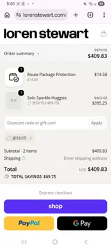 Loren Stewart coupon verification screenshot
