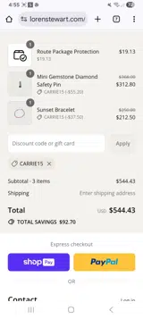 Loren Stewart coupon verification screenshot
