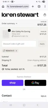 Loren Stewart coupon verification screenshot