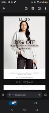 CLOTHING20 coupon verification screenshot