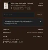 JOSEFINE20 coupon verification screenshot