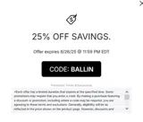 Los Angeles Lakers coupon verification screenshot