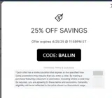 Los Angeles Lakers coupon verification screenshot