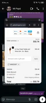 Ange2007 coupon verification screenshot