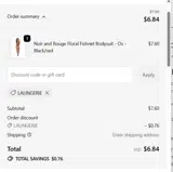 LALINGERIE coupon verification screenshot