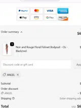 ANGEL coupon verification screenshot