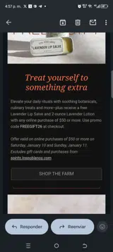 Los Poblanos coupon verification screenshot