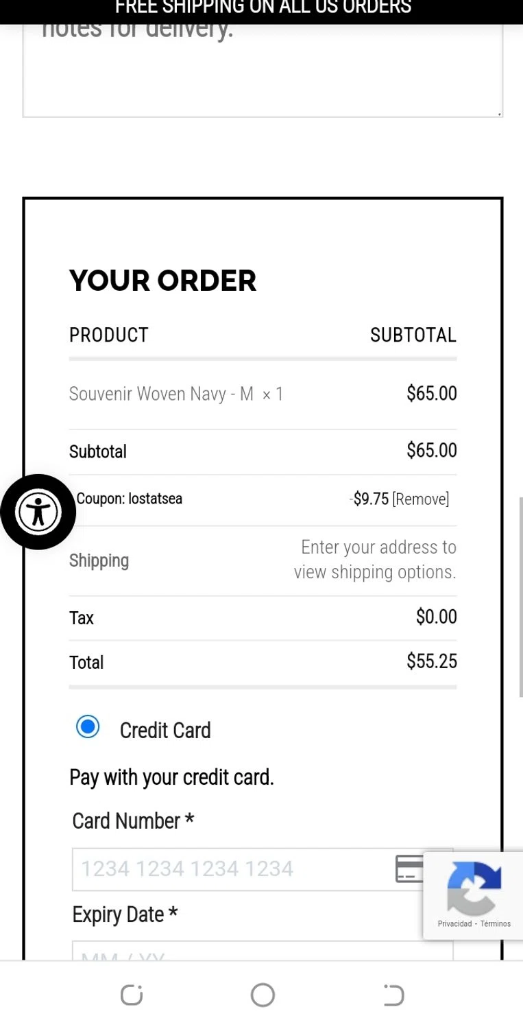 Lost Enterprises checkout page showing Lost Enterprises coupon code box | Screenshot taken by SimplyCodes community member on Jul 4, 2024