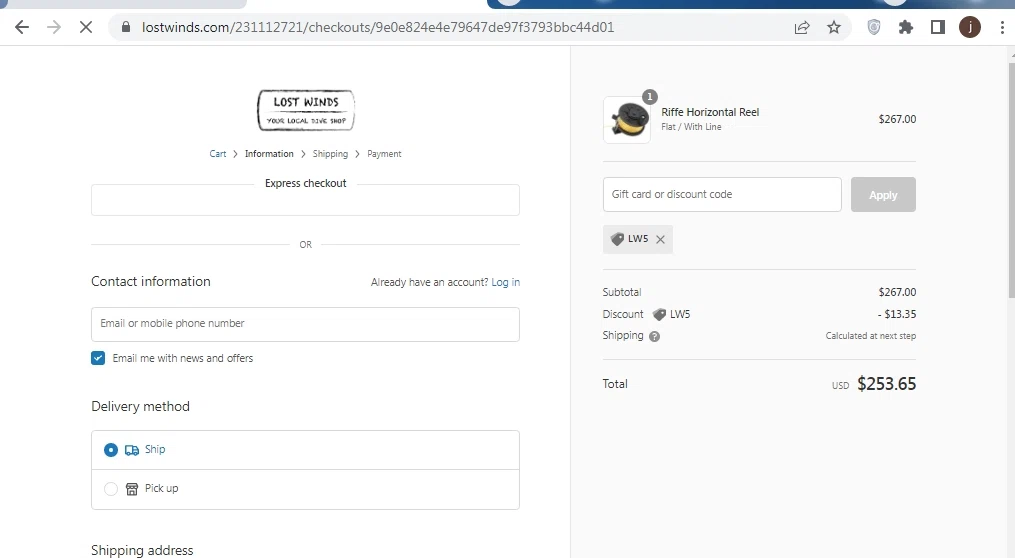 where to use Lunker City promo code box