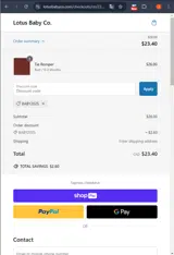 Baby2025 coupon verification screenshot