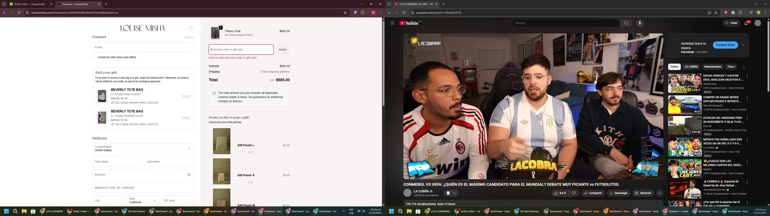 Louise Misha promo code screenshot showing code LASTCHANCE applied at Louise Misha checkout page. Uploaded by SimplyCodes community member CouponSage7331 on Oct 14, 2025