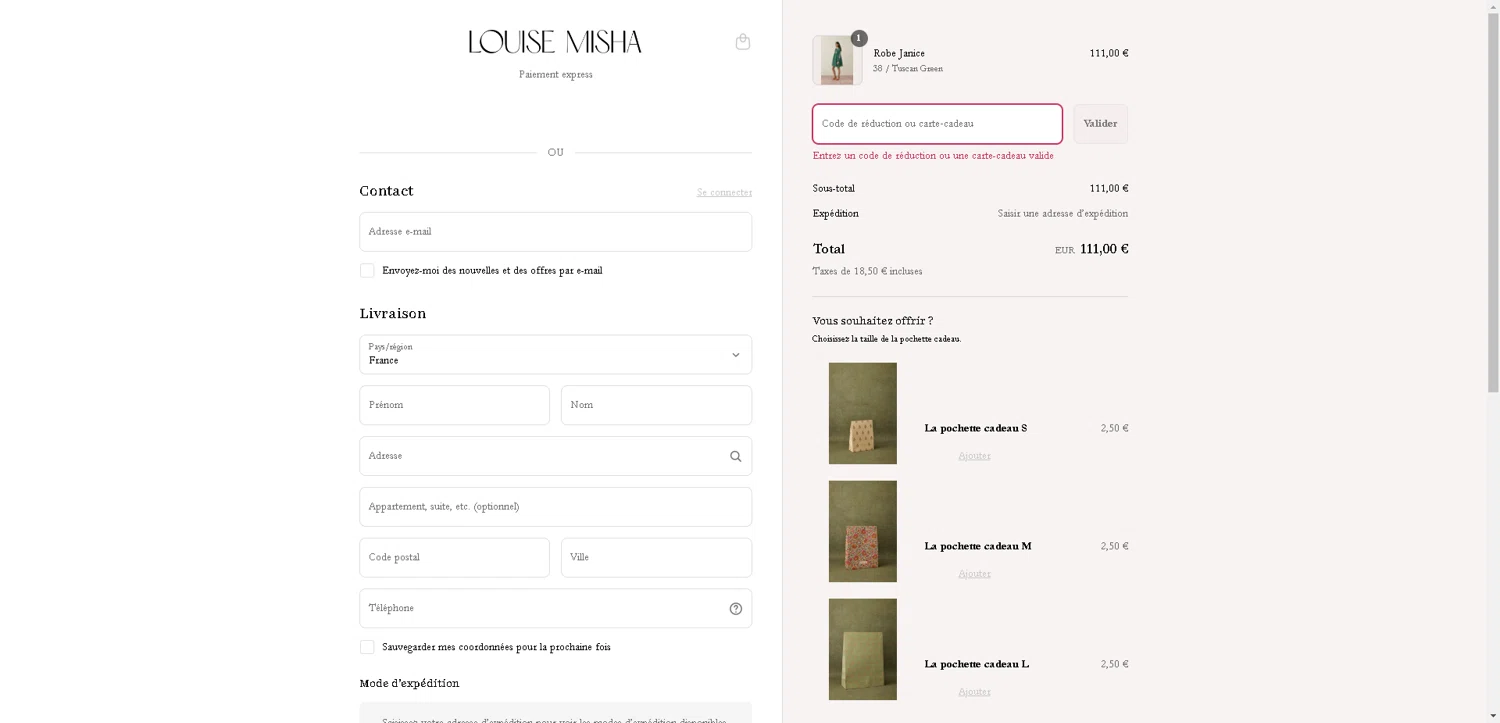 Louise Misha promo code screenshot showing code ONEYEAR applied at Louise Misha checkout page. Uploaded by SimplyCodes community member VoucherHero1009 on Sep 14, 2025