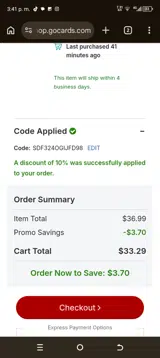 SDF324OGIJFD98 coupon verification screenshot