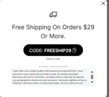 FREESHIP29 coupon verification screenshot