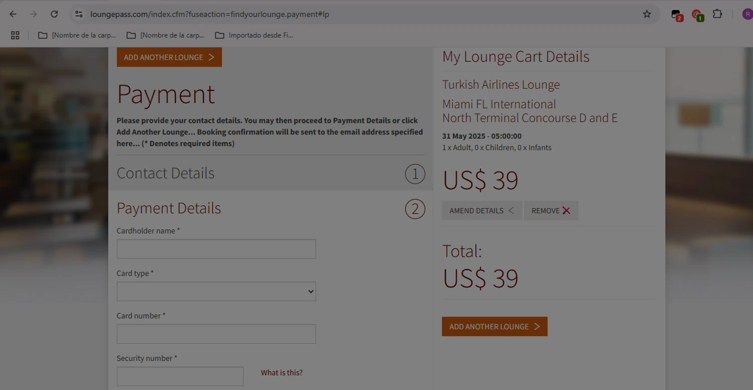 Lounge Pass promo code screenshot showing code WELCOME25 applied at Lounge Pass checkout page. Uploaded by SimplyCodes community member BonusSaver4117 on May 10, 2025