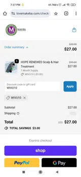 WIVU10 coupon verification screenshot