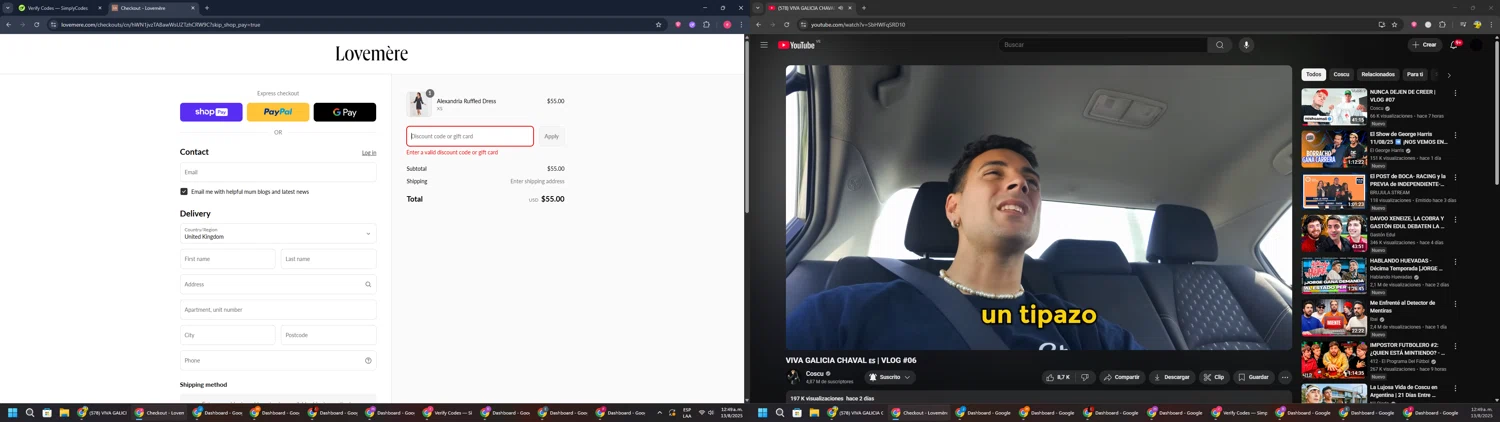 Lovemere discount code screenshot showing code NDP applied at Lovemere checkout page. Uploaded by SimplyCodes community member TreasureWarden457 on Aug 13, 2025
