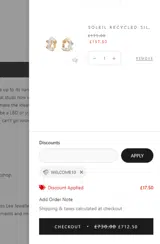 welcome10 coupon verification screenshot