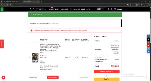LoveNestle checkout page showing LoveNestle coupon code box | Screenshot taken by SimplyCodes community member on Mar 29, 2025