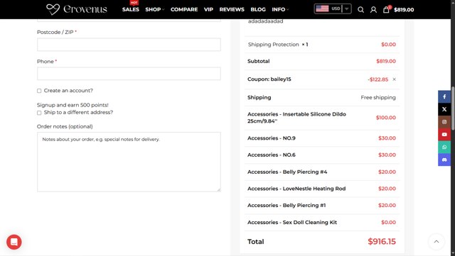 LoveNestle checkout page showing LoveNestle coupon code box | Screenshot taken by SimplyCodes community member on May 18, 2025