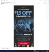 MLKDAY15 coupon verification screenshot