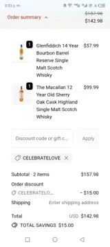 Celebratelove coupon verification screenshot