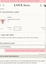 LOVE10S6LS coupon verification screenshot