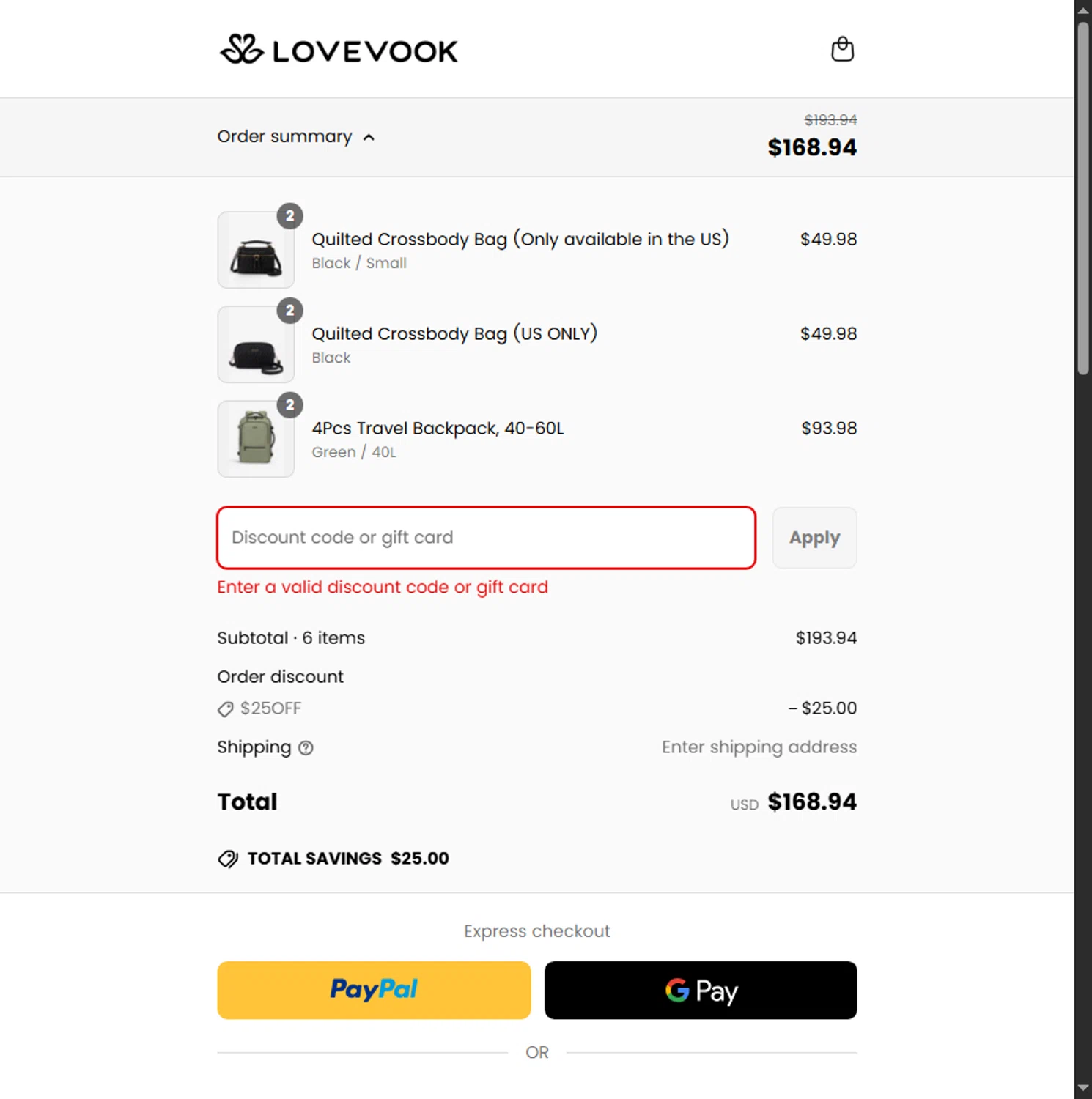 LOVEVOOK promo code screenshot showing code LOVEVOOK15 applied at LOVEVOOK checkout page. Uploaded by SimplyCodes community member BeaMartinez on Jun 16, 2025