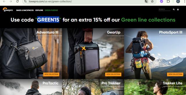 LowePro checkout page showing LowePro promo code box | Screenshot taken by SimplyCodes community member on Jun 29, 2025