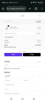 LP Nails coupon verification screenshot