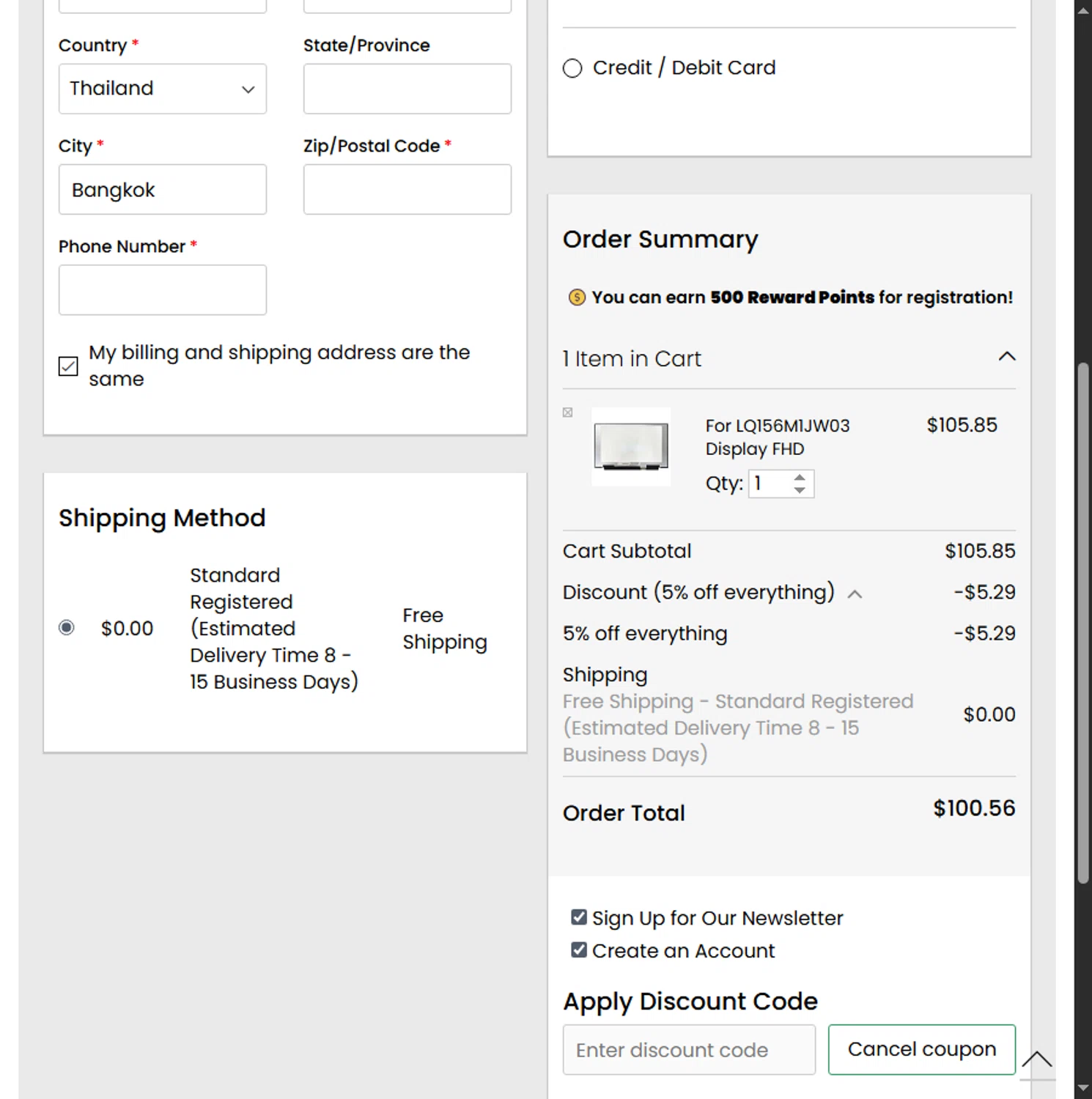 LPScreen promo code screenshot showing code ALL5%OFF applied at LPScreen checkout page. Uploaded by SimplyCodes community member BeaMartinez on Sep 2, 2025