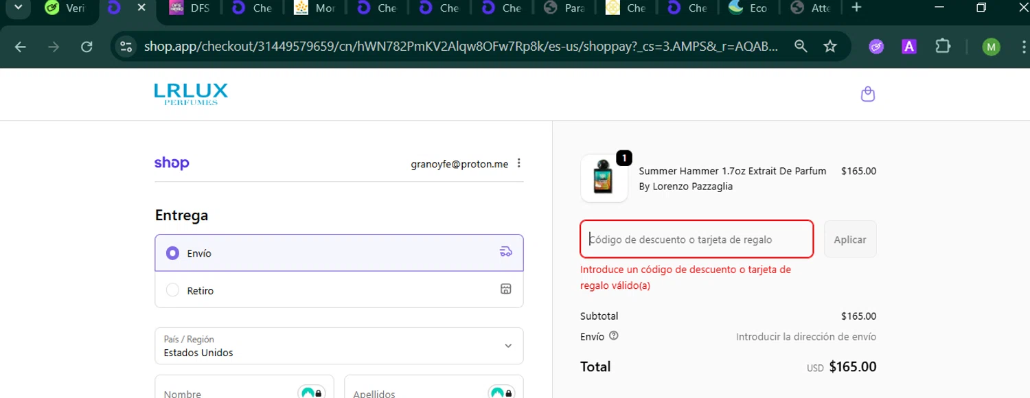 Lrlux.com promo code screenshot showing code Merry15 applied at Lrlux.com checkout page. Uploaded by SimplyCodes community member MARCVH on Jan 2, 2026