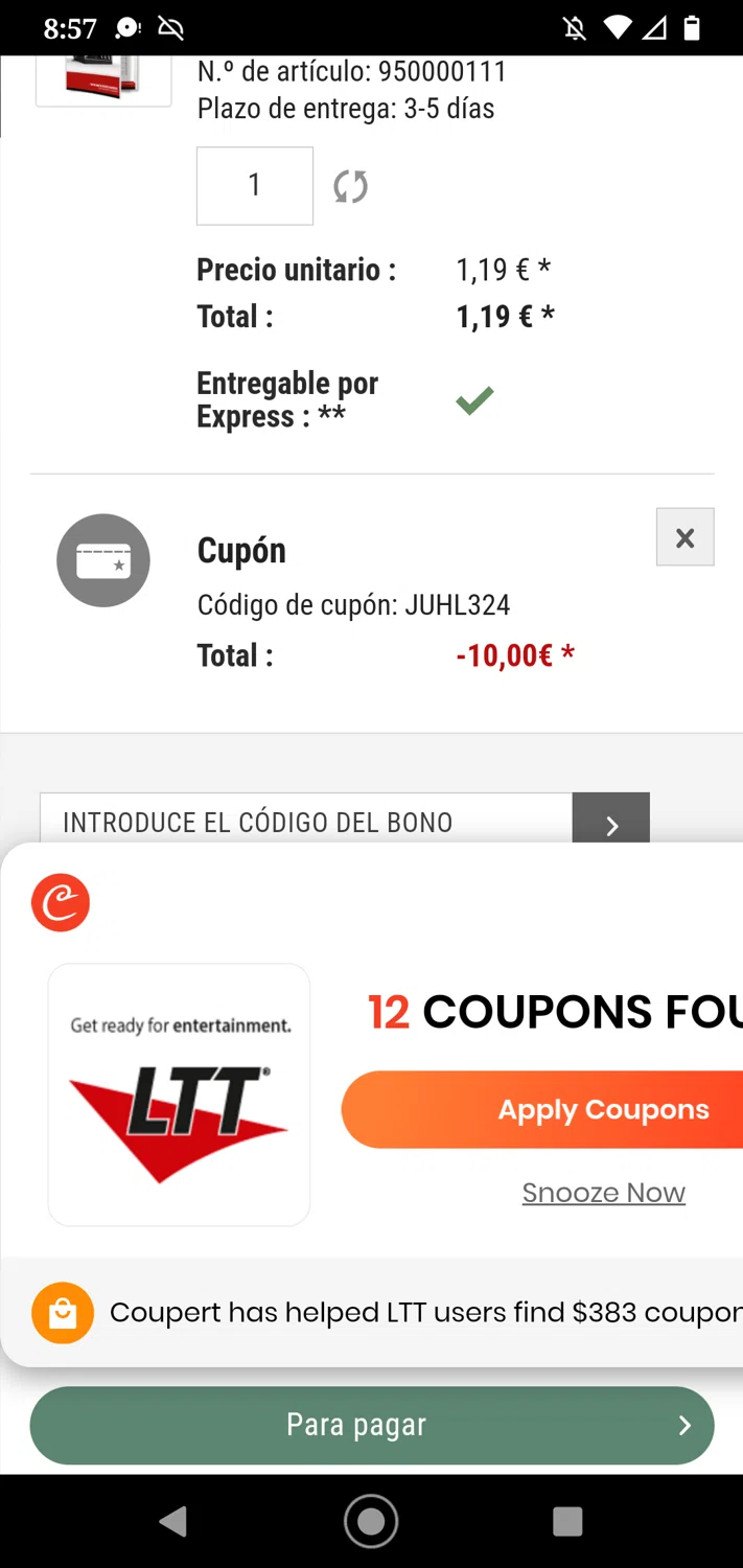 where to use Ltt promo code box