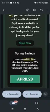 Luck Shop coupon verification screenshot