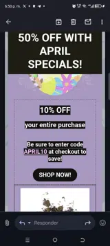 Luck Shop coupon verification screenshot