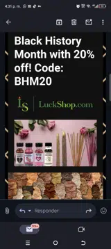 Luck Shop coupon verification screenshot