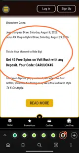 CARLUCK45 coupon verification screenshot