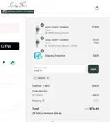 Lucky Fours coupon verification screenshot