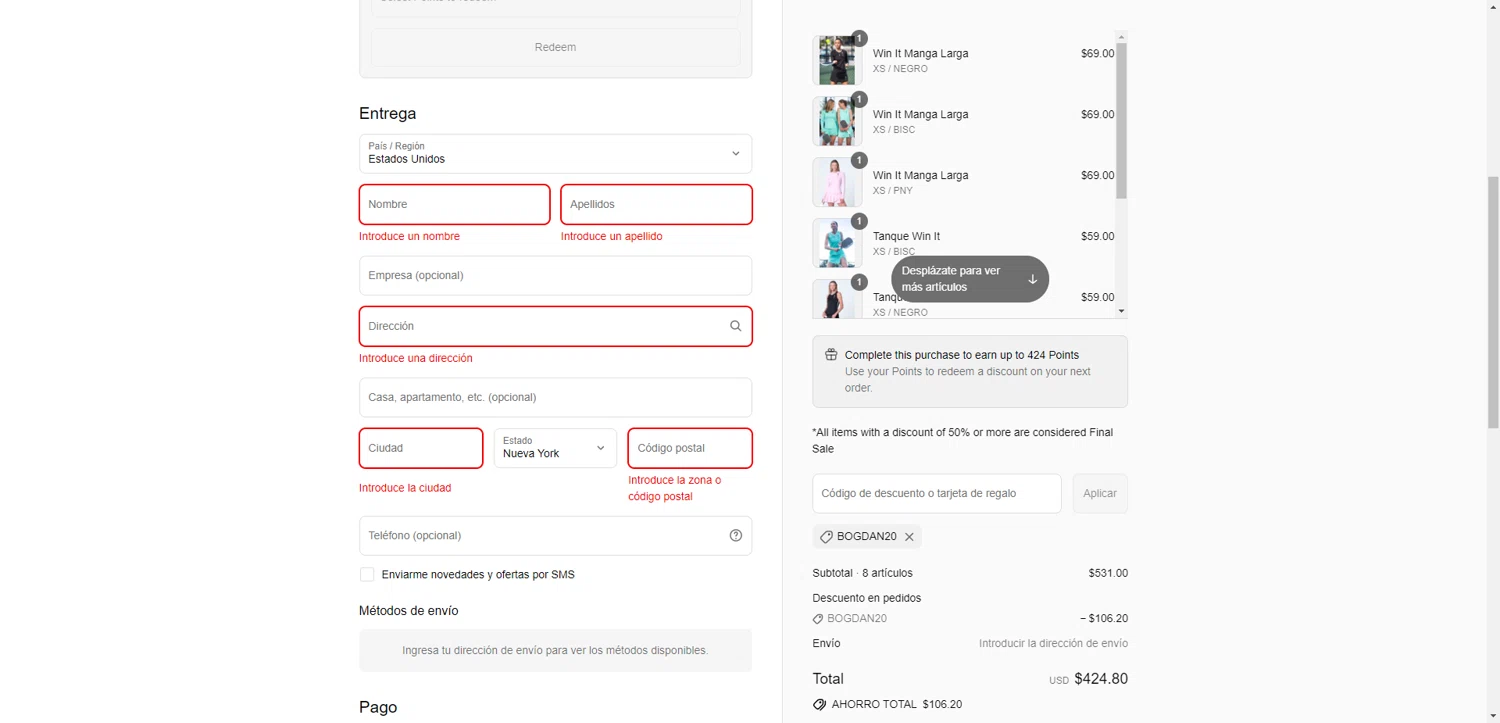 Lucky in Love discount code screenshot showing code BOGDAN20 applied at Lucky in Love checkout page. Uploaded by SimplyCodes community member RewardTitan728 on Jul 25, 2025