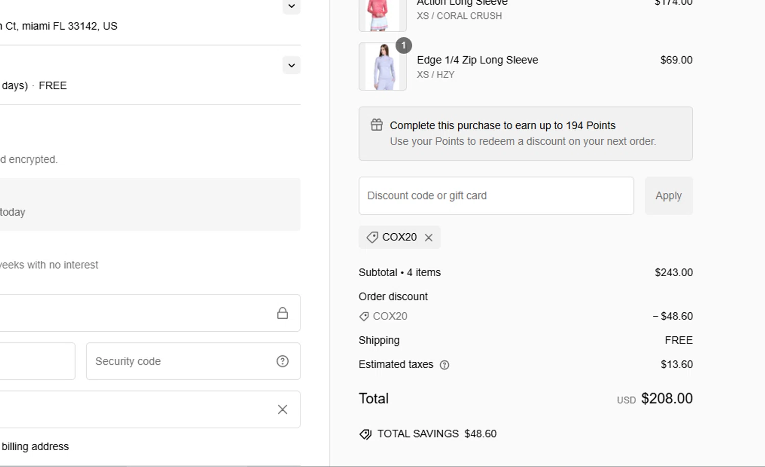 Lucky in Love discount code screenshot showing code cox20 applied at Lucky in Love checkout page. Uploaded by SimplyCodes community member ManuelJ on Jan 16, 2025