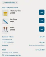 BEER20FBR13 coupon verification screenshot