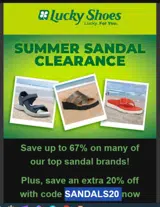 SANDALS20 coupon verification screenshot
