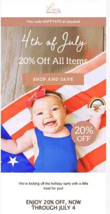 HAPPY4TH coupon verification screenshot