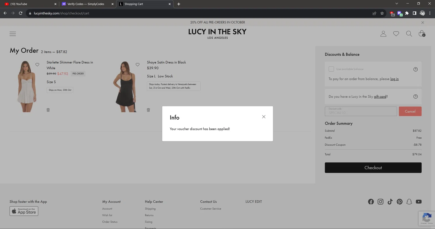 LUCY IN THE SKY Promo Codes 20 Off October 2023