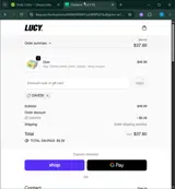 Lucy Nicotine coupon verification screenshot