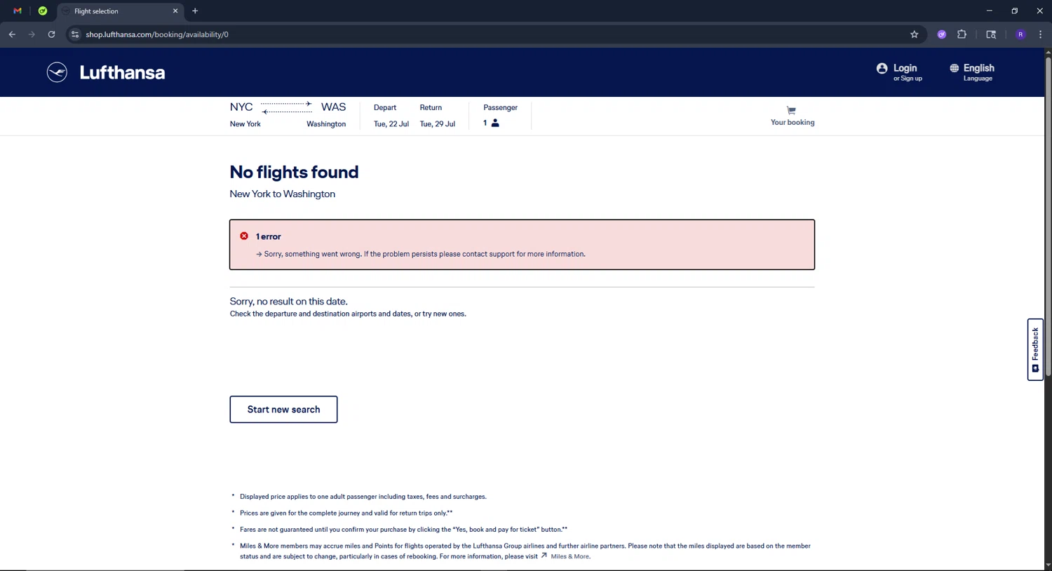 Lufthansa discount code screenshot showing code LGBUYFLEX applied at Lufthansa checkout page. Uploaded by SimplyCodes community member CashCollector4199 on Jul 21, 2025